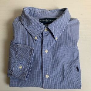 Ralph Lauren Custom Fit Cotton Check LS Button Down Shirt Men’s XXL